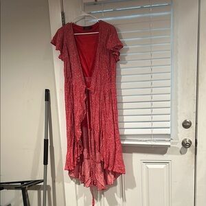 Elegant Red Ruffle Dress